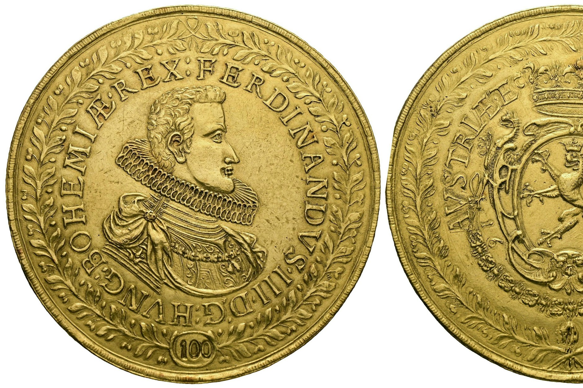 Die 100-Dukaten-Münze ist das wertvollste Stück der Versteigerun aus der „Sammlung des Reisenden“ in Zürich. Sie stammt aus dem 17. Jahrhundert und ist fast so groß wie ein Bierdeckel.