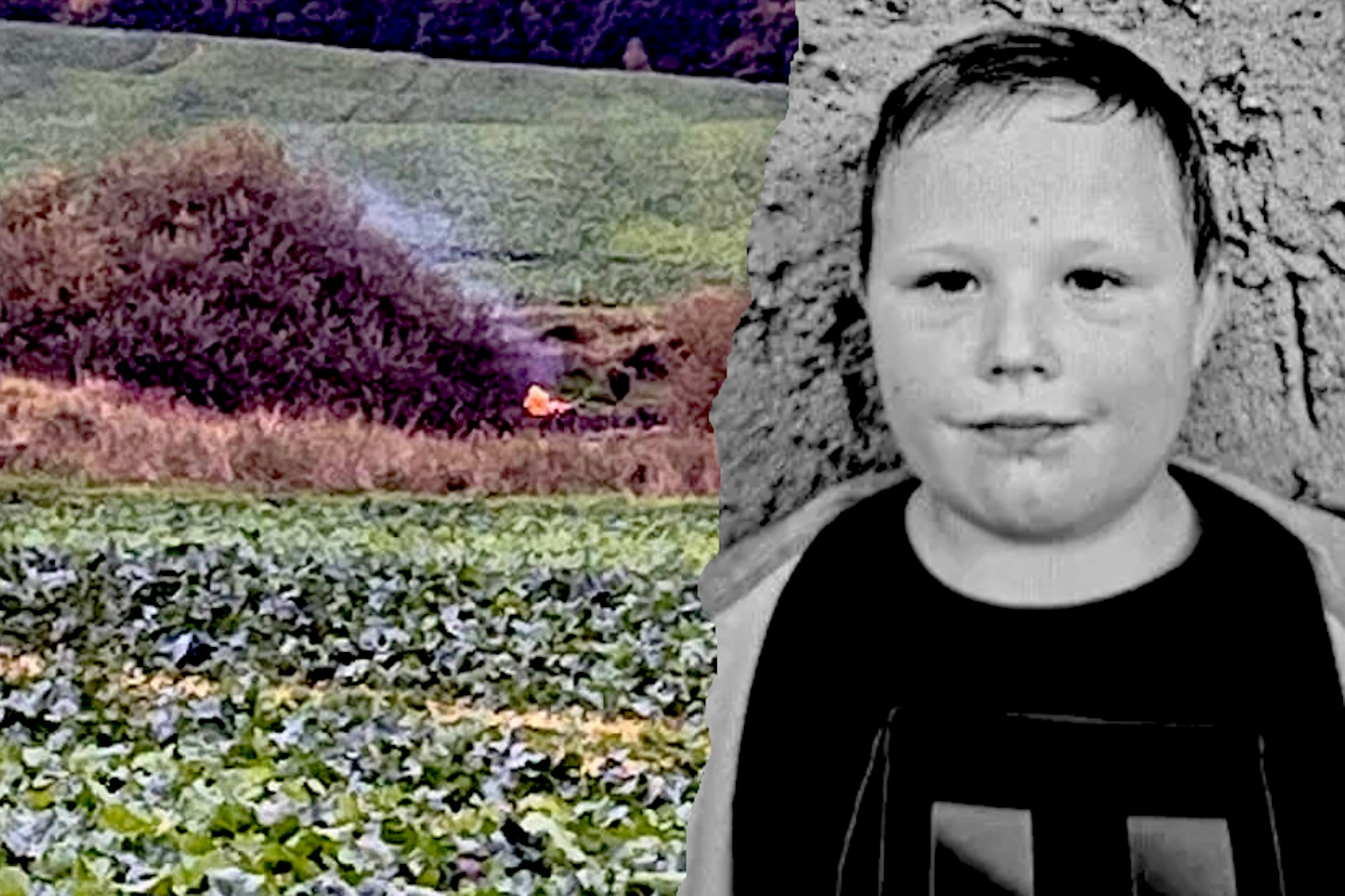 Das von den Behörden veröffentlichte Foto zeigt ein loderndes Feuer an dem Tümpel, an dem später die Leiche von Fabian aus Güstrow gefunden wurde. Verbrannte der Täter hier die sterblichen Überreste des Jungen?