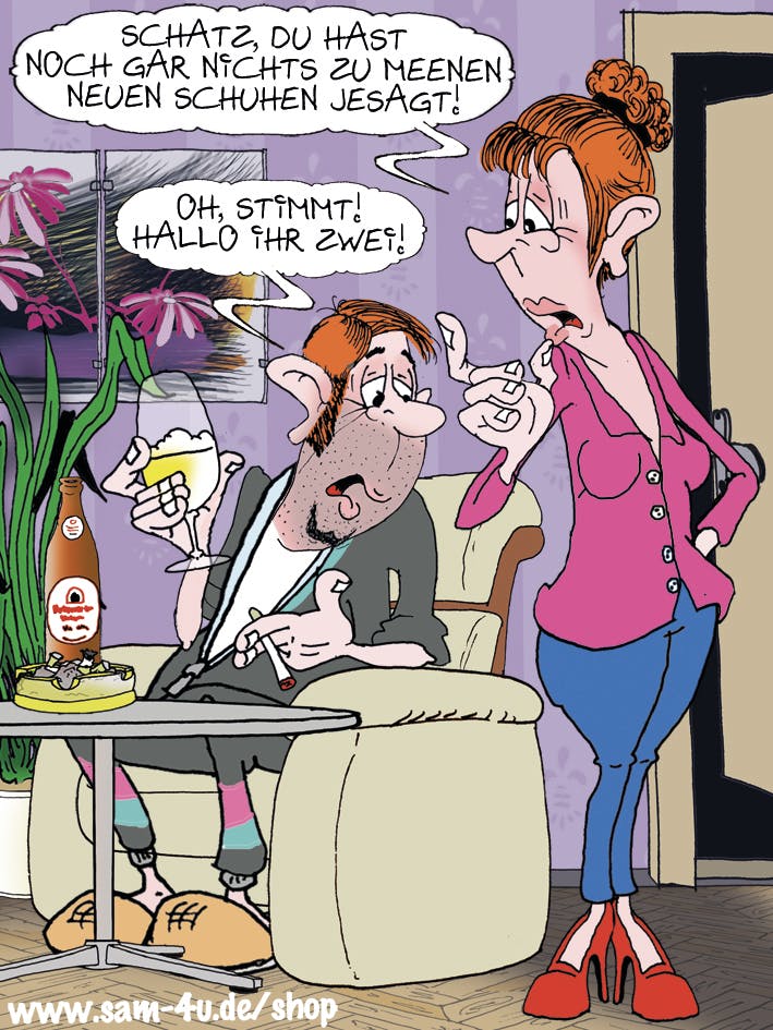 Der Cartoon des Tages kommt auch heute von Zeichner Sam Paff aus Berlin. Sein Berliner Humor hat jeden Tag einen festen Platz in der Rubrik Witz des Tages.