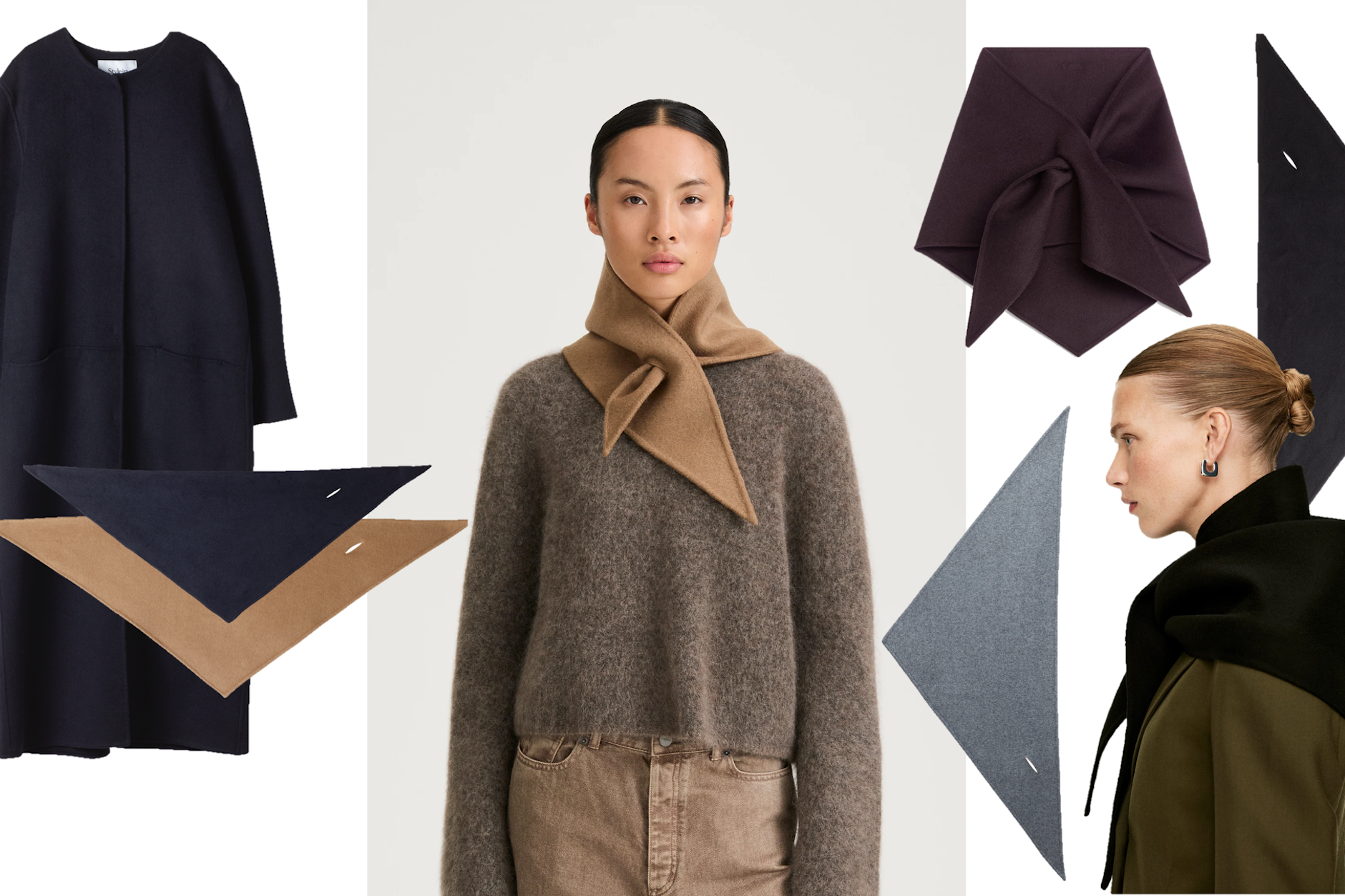 Возведение треугольника в квадрат: накладываем, завязываем, готово.