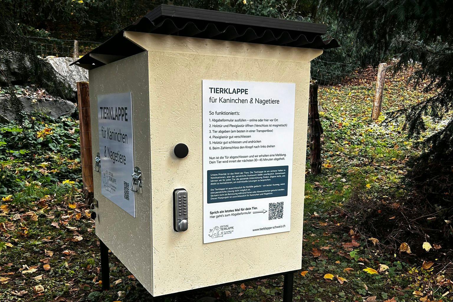 Die erste Tierklappe: Dort können Menschen Kaninchen und Nagetiere anonym abgeben.