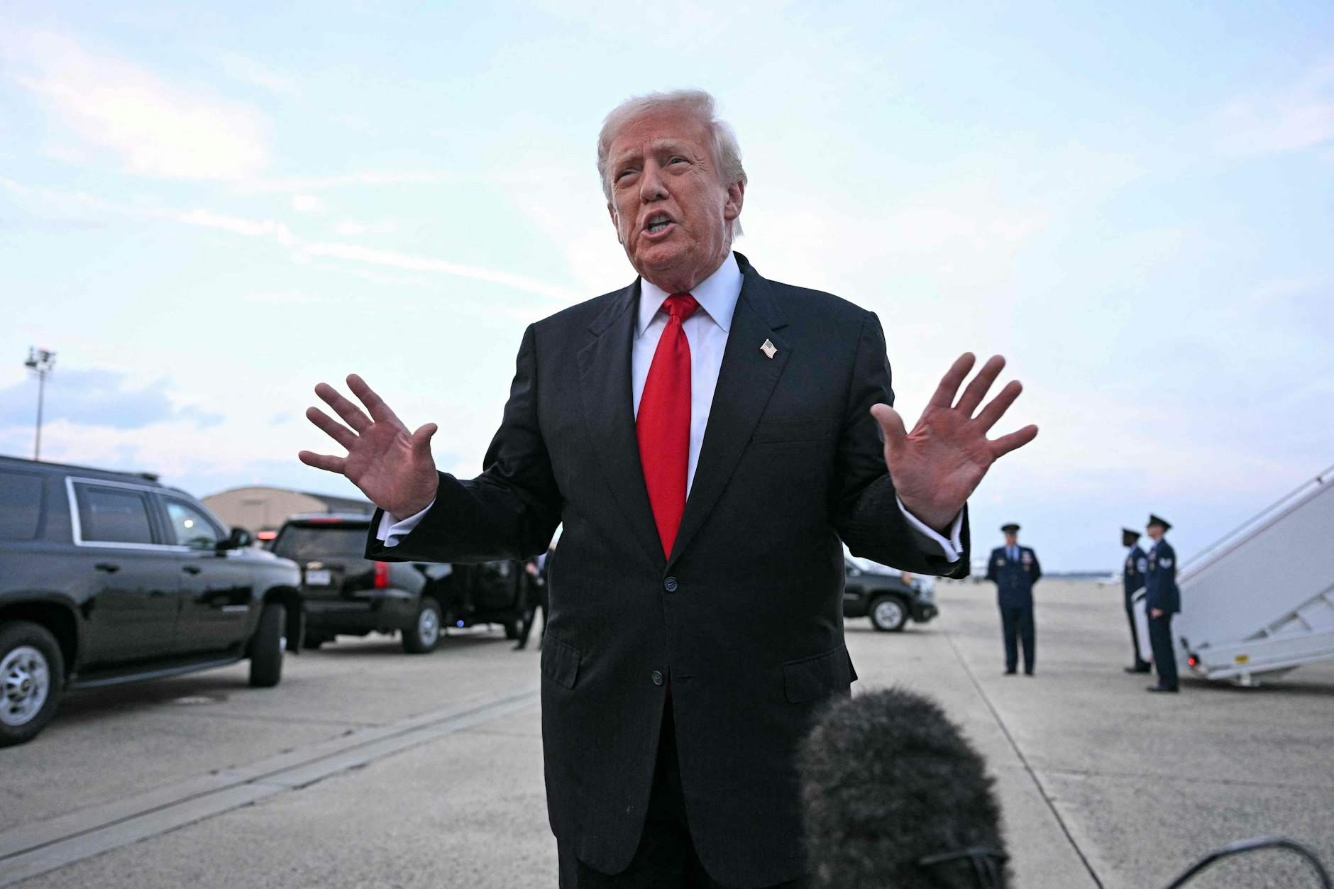 Donald Trump am 9. November auf dem Luftwaffenstützpunkt Andrews in Maryland