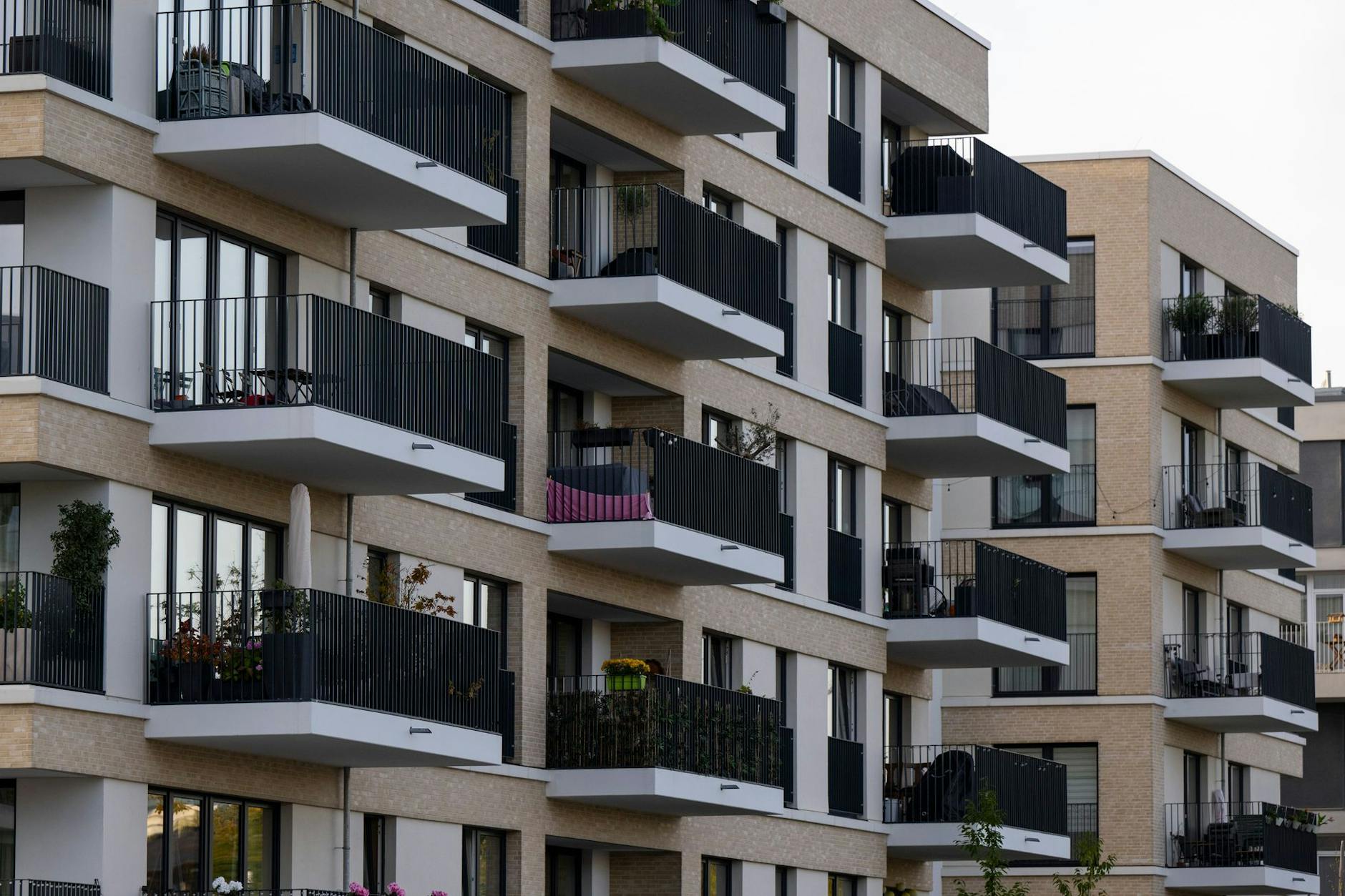 Dicht an dicht stehen neu gebaute Wohnhäuser im Zentrum von Berlin.