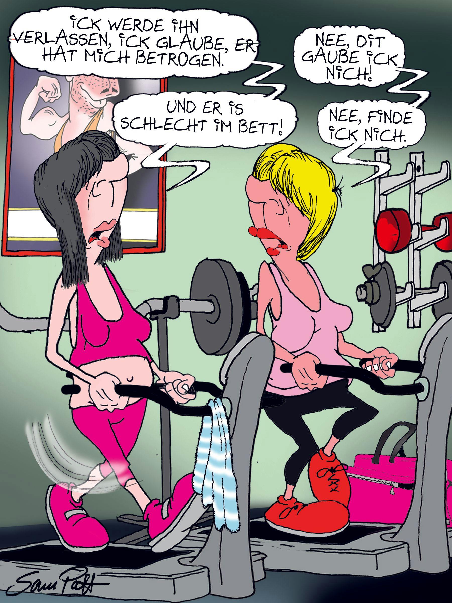 Der Cartoon des Tages kommt auch heute von unserem Zeichner Sam Paff aus Berlin.