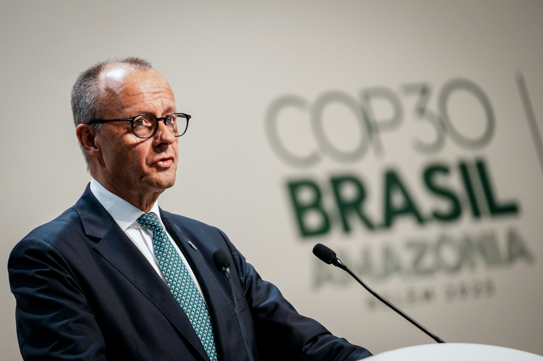 Brasilien, Belém: Bundeskanzler Friedrich Merz (CDU) bei der UN-Weltklimakonferenz COP30.