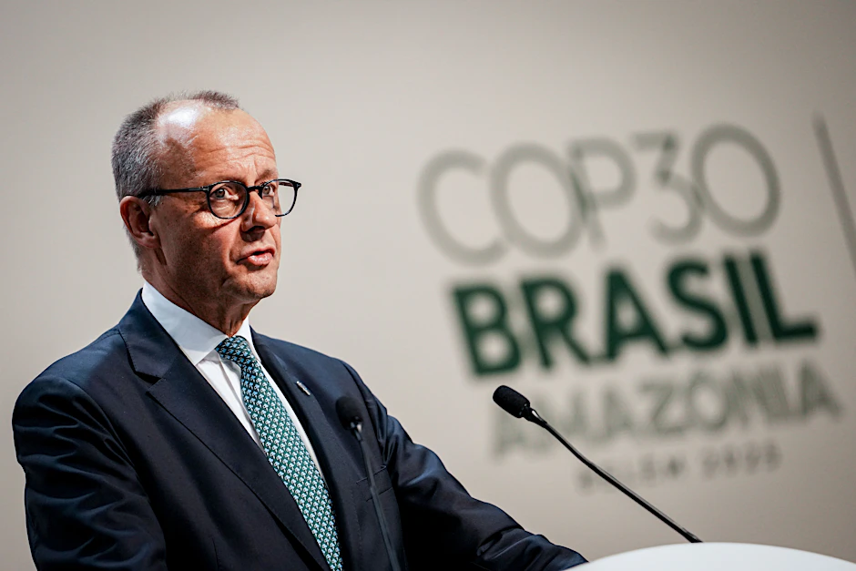 Brasilien, Belém: Bundeskanzler Friedrich Merz (CDU) bei der UN-Weltklimakonferenz COP30.