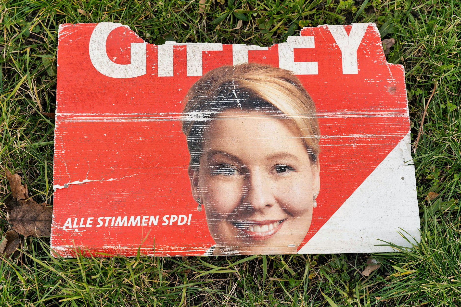 Ein Wahlplakat aus vergangenen Zeiten: Franziska Giffey