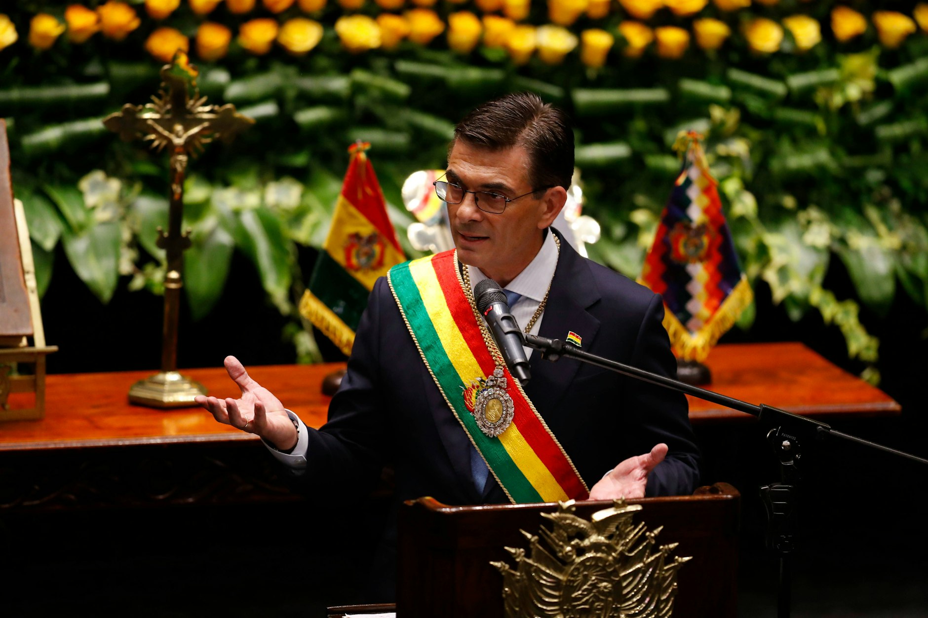 Rodrigo Paz während seiner Vereidigung als neuer Präsident Boliviens