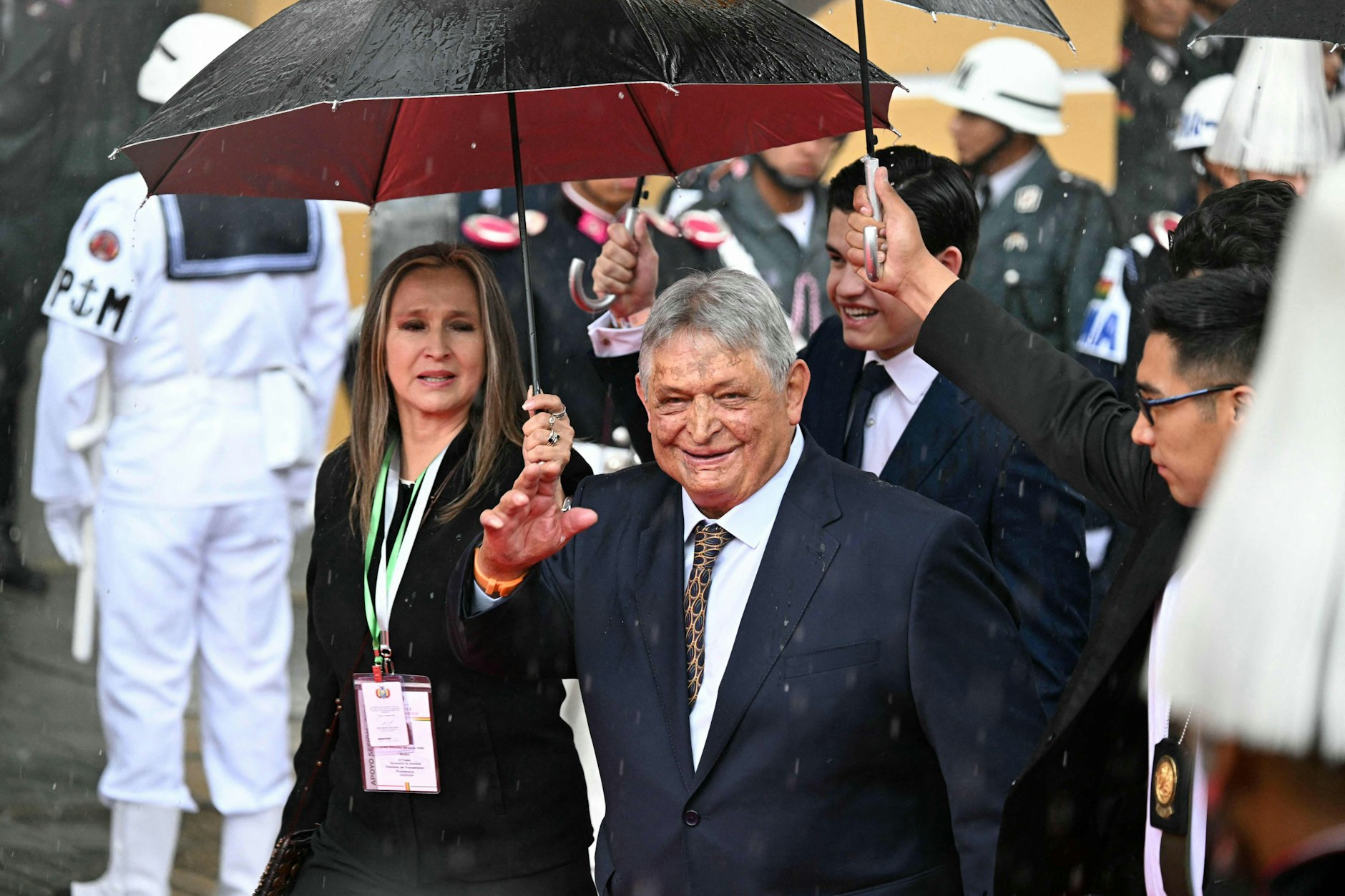 Jaime Paz Zamora bei der Vereidigung seines Sohnes