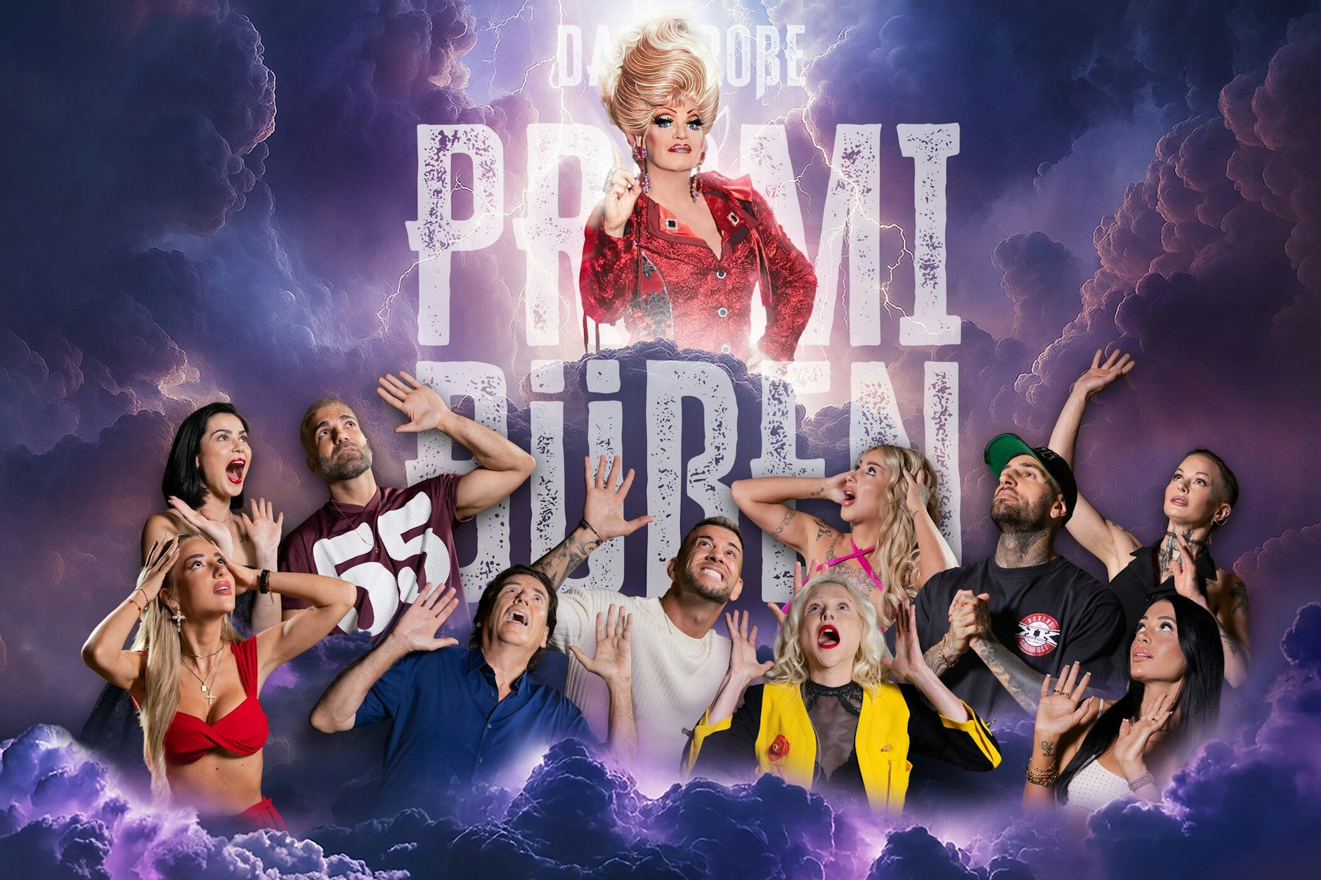 Die Kandidaten der vierten Staffel „Das große Promi-Büßen“.