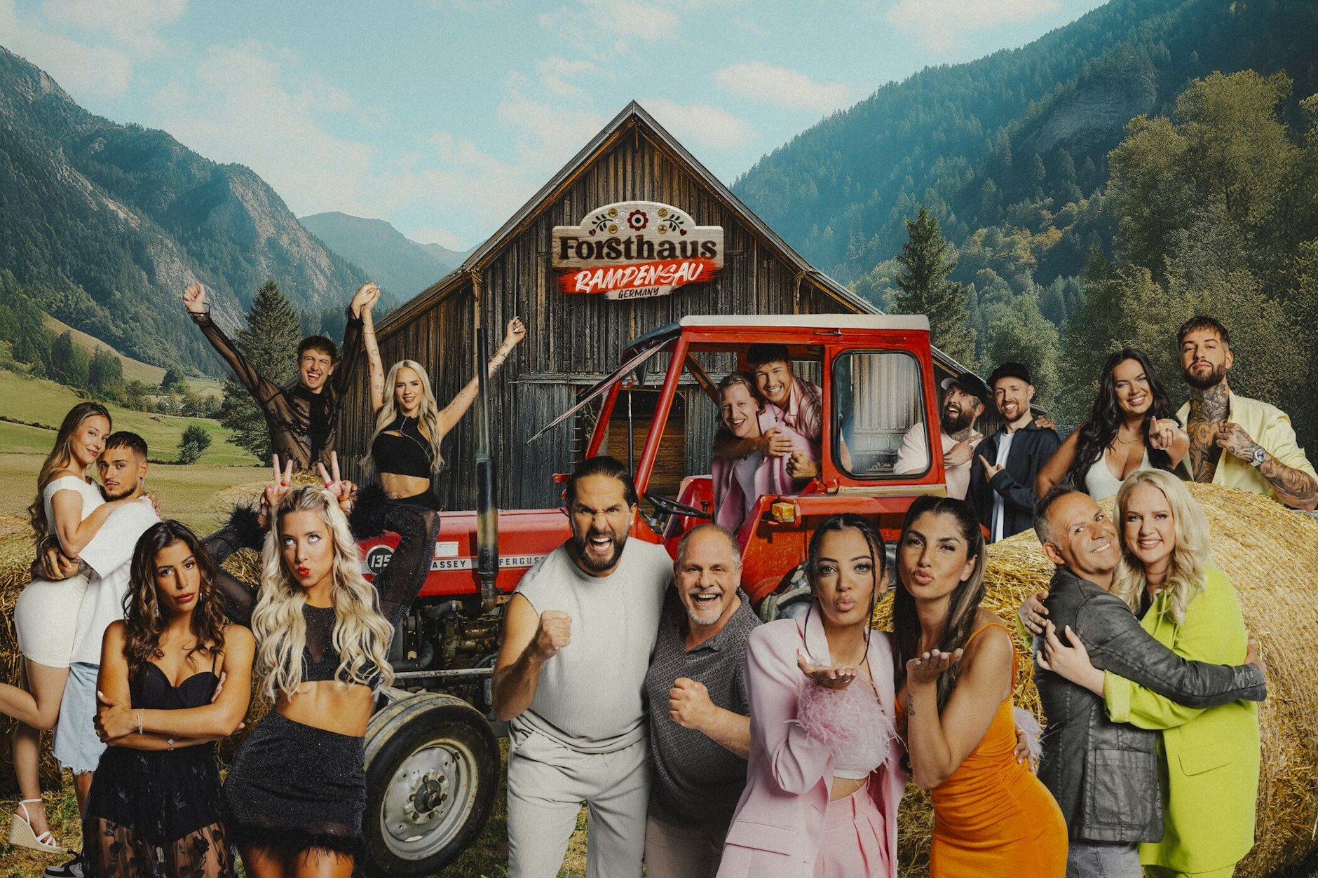 Die Kandidaten der dtritten Staffel „Forsthaus Rampensau“.