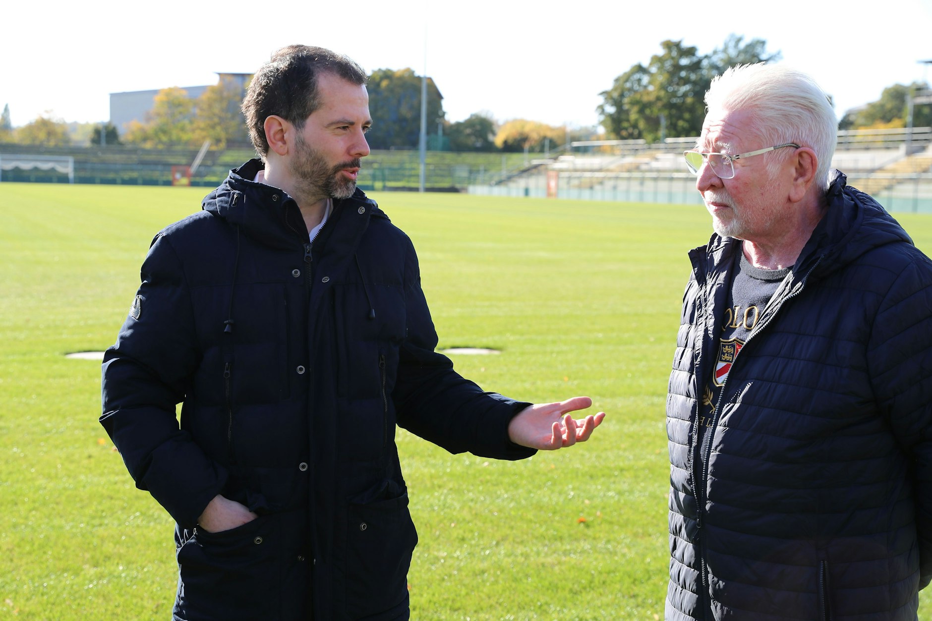 BFC-Präsident Norbert Uhlig (r.) und Martin Pätzold sind im engen Austausch über die Dynamos.