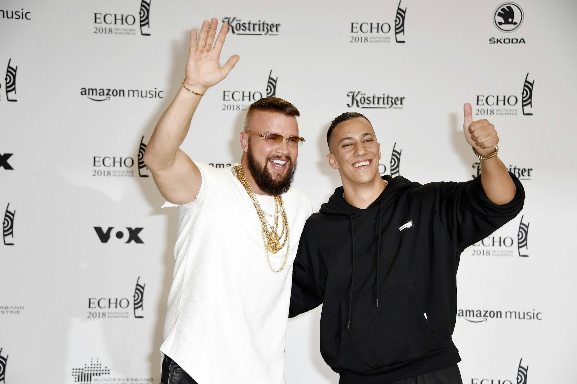 Kollegah (l.) und Farid Bang sorgten bei der Echo-Verleihung 2018 für einen Riesenskandal.