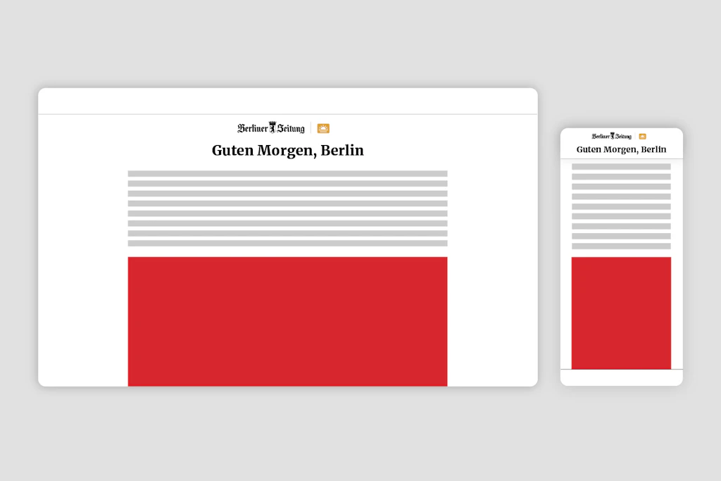 Darstellung des Guten Morgen, Berlin Newsletters