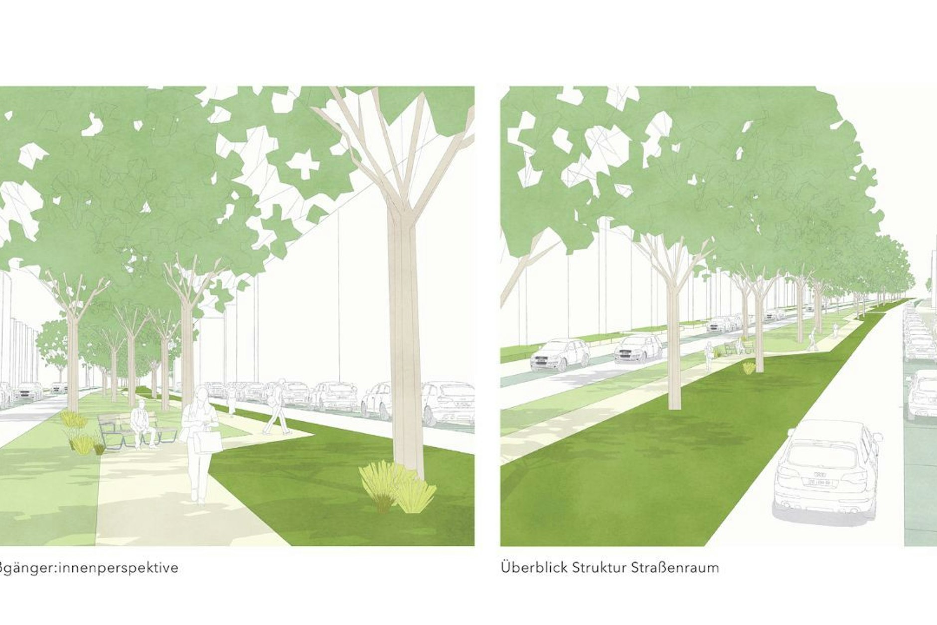 Vorschlag für die Umgestaltung der Großen-Leegestraße.