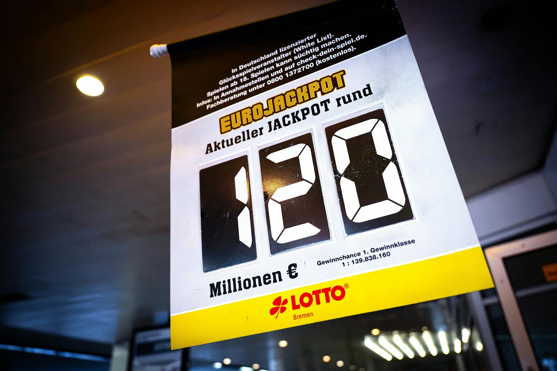 120 Millionen Euro! Das ist die maximal mögliche Gewinnsumme im Eurojackpot.