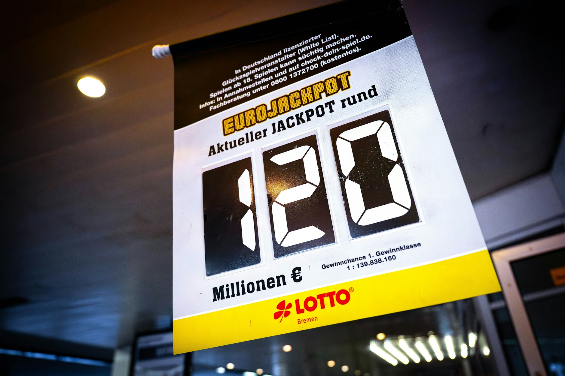 120 Millionen Euro! Das ist die maximal mögliche Gewinnsumme im Eurojackpot.