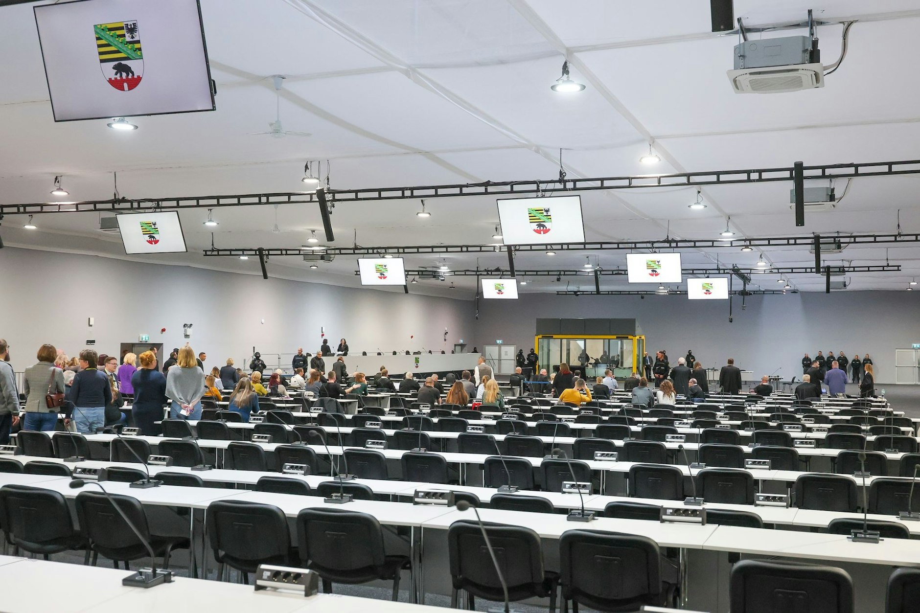 Das temporäre Gerichtsgebäude des Landgerichtes Magdeburg. Dort läuft der Prozess gegen Taleb al-Abdulmohsen.