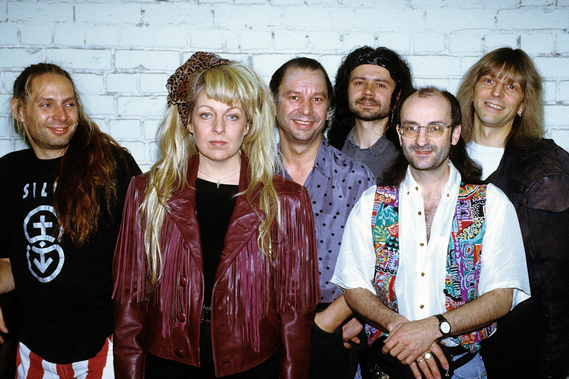 Die Band Silly rund um Sängerin Tamara Danz (2.v.l.)