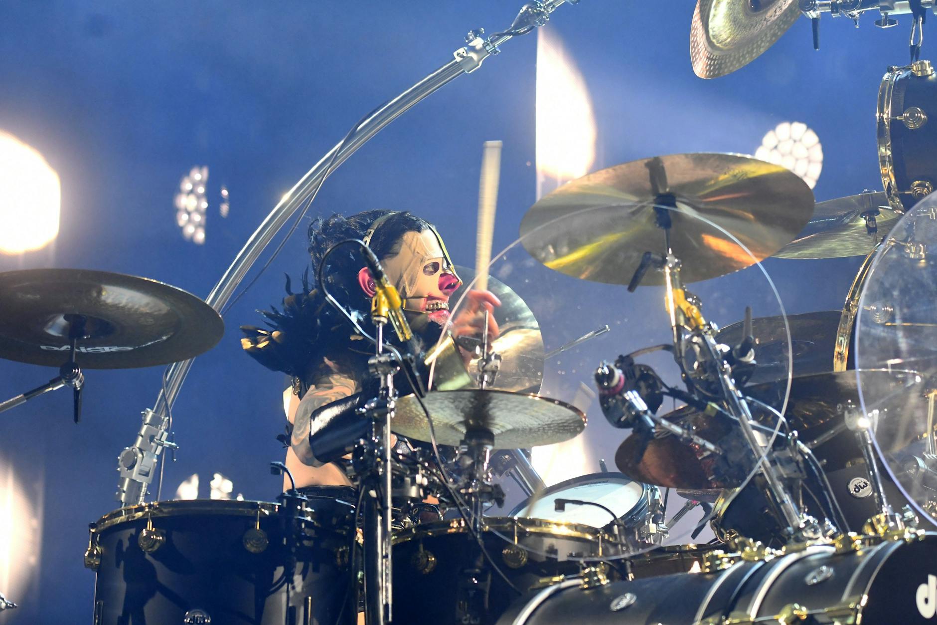 Joe Letz, Till Lindemanns Drummer, hier am 29. Oktober 2025 in Leipzig.