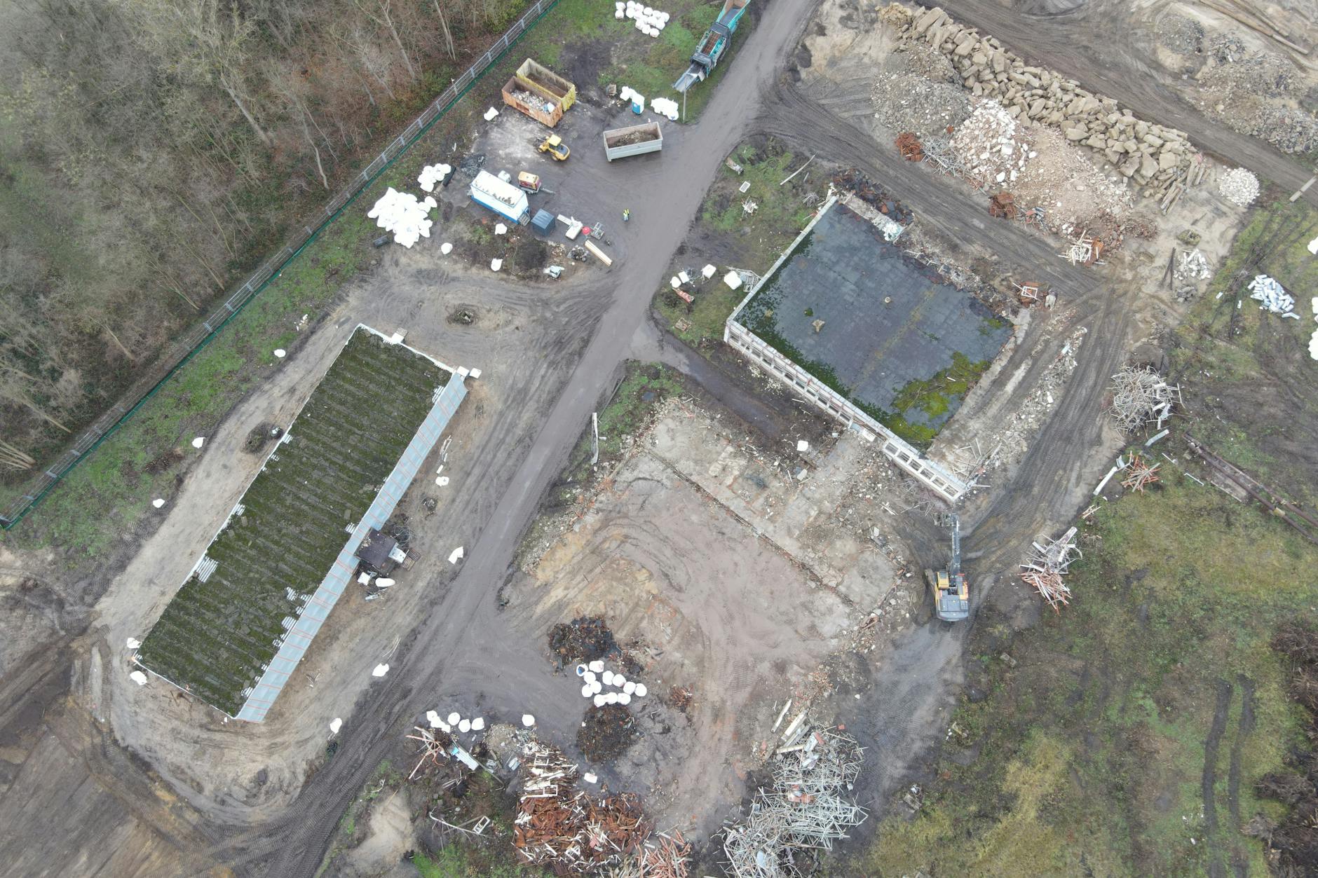 So sah es auf dem Gelände des ehemaligen Kraftwerks Lübbenau noch vor Baubeginn aus.