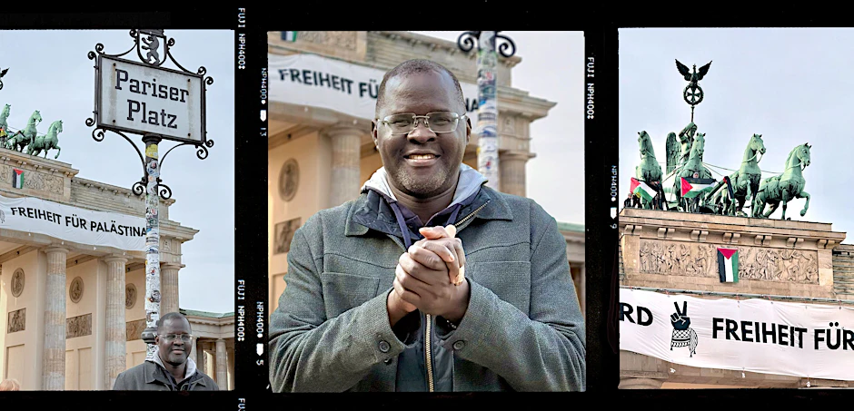Der Menschenrechtsanwalt Nicholas Opiyo am Pariser Platz
