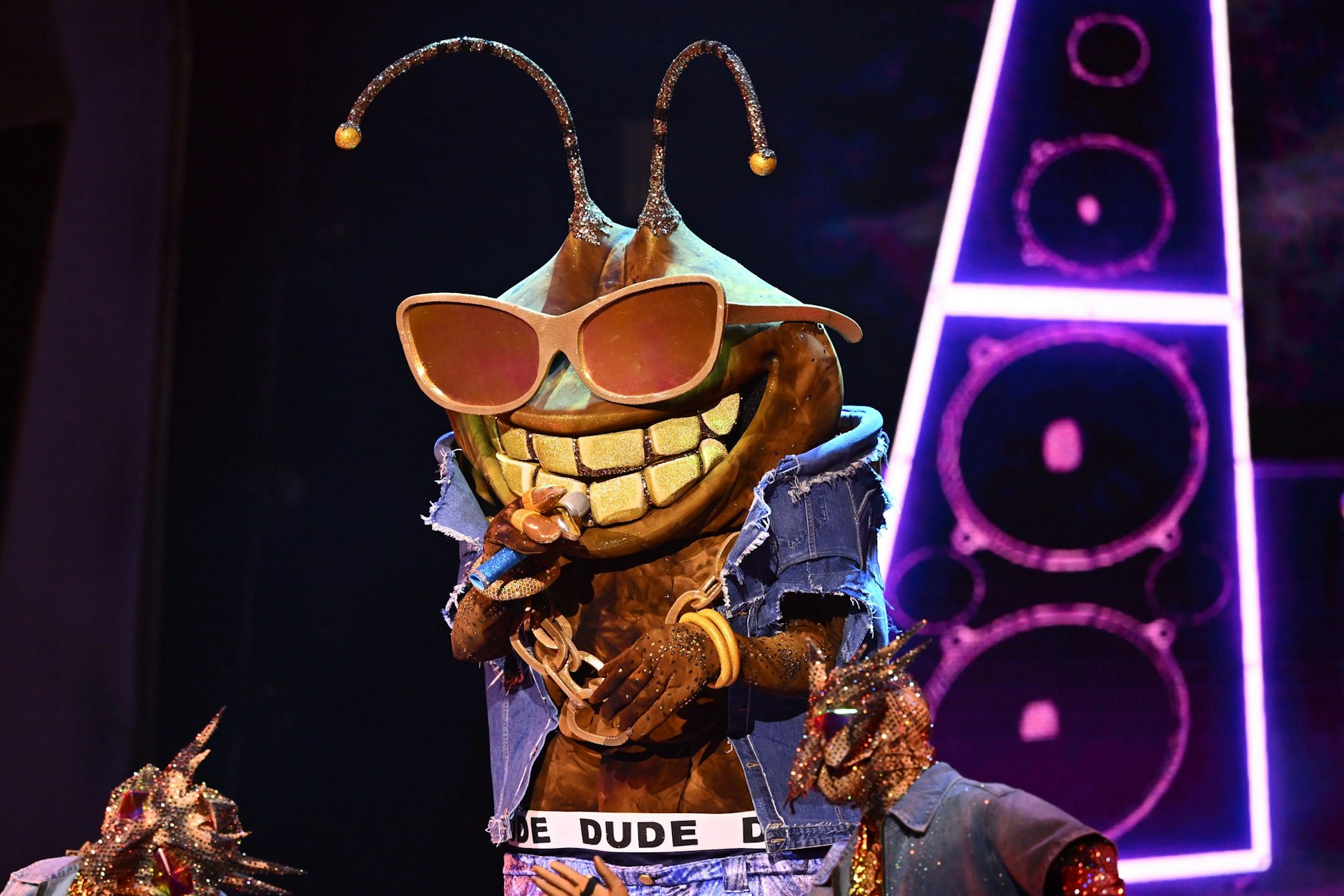 Die Stinkwanze Dude ist bei „Masked Singer“ die coolste Figur auf der Bühne - doch welcher Star steckt darunter?