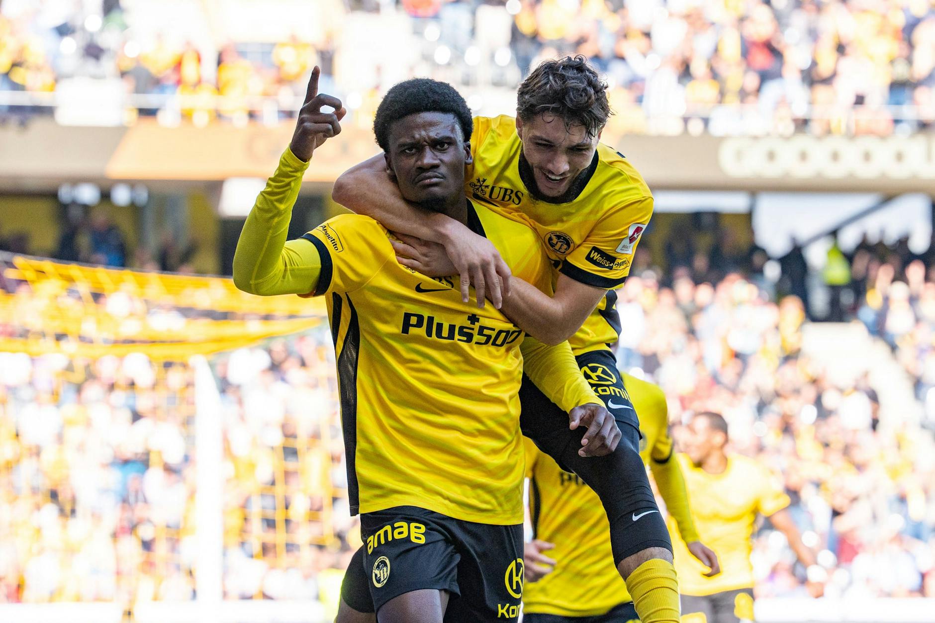 Trifft wieder wie er will: Stürmer Chris Bedia, vom 1. FC Union an die Young Boys Bern in die Schweiz verliehen.