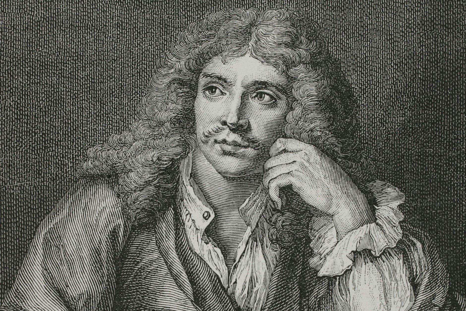 Jean-Baptiste Molière. Stich nach einem Gemälde von Charles-Antoine Coypel