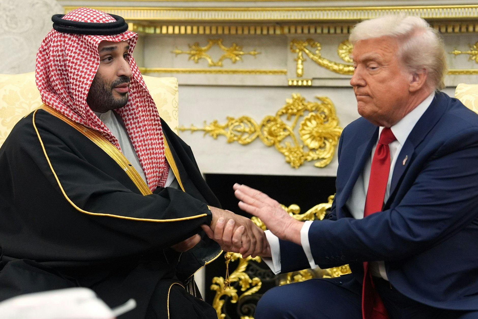 US-Präsident Donald Trump trifft den saudi-arabischen Kronprinzen Mohammed bin Salman im Oval Office des Weißen Hauses.