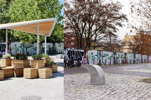 Der Cooling Point im Mauerpark ist für den Winter eingelagert worden.