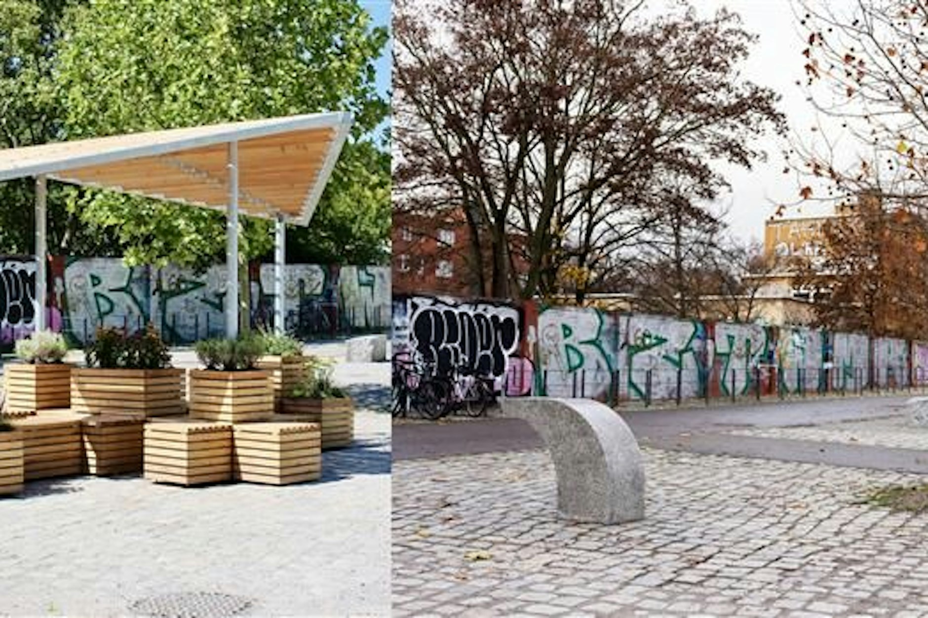 Der Cooling Point im Mauerpark ist für den Winter eingelagert worden.