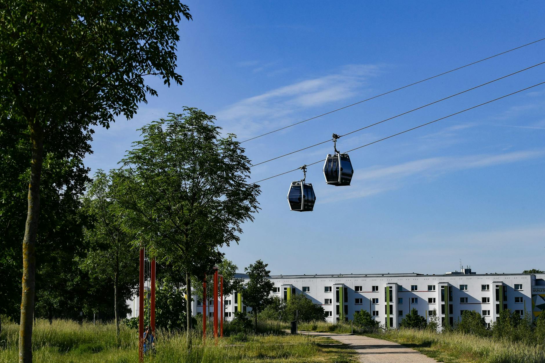 Die Seilbahn in den Gärten der Welt in Marzahn-Hellersdorf