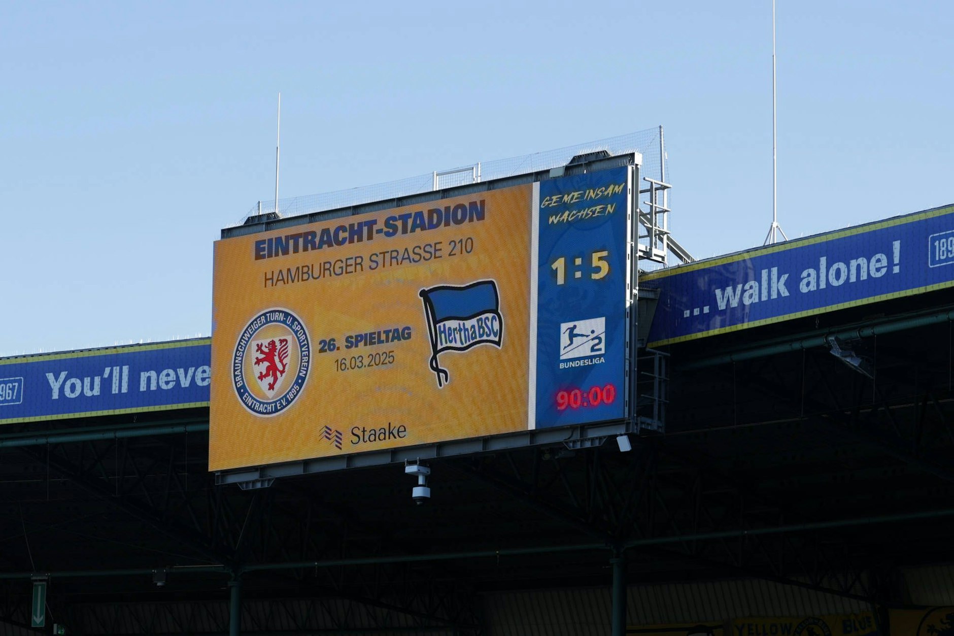 Vergangene Saison gewann Hertha in Braunschweig mit 5:1. Es war der erste Sieg von Stefan Leitl als Hertha-Trainer.