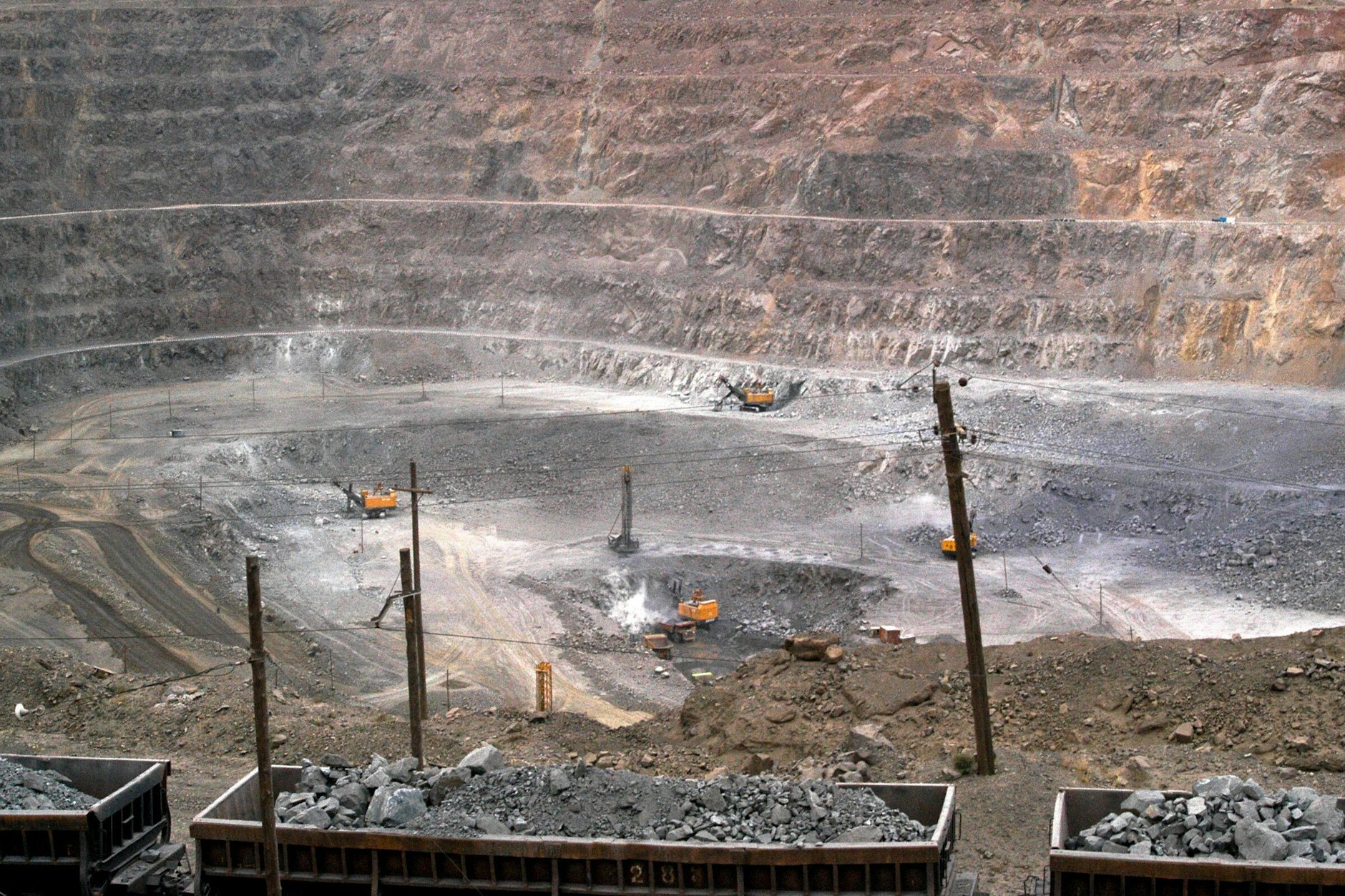 Eine Mine für Seltene Erden im Bergbaudistrikt Baiyunebo in der Autonomen Region Innere Mongolei im Norden Chinas.