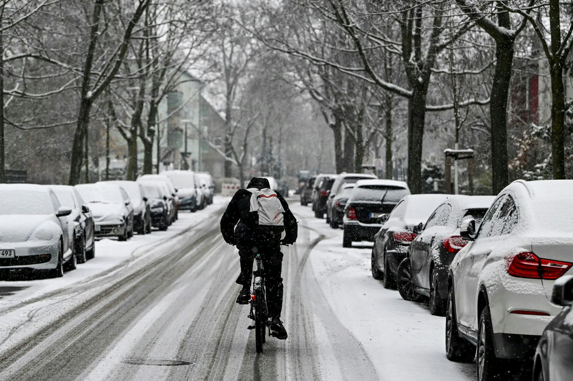 Schnee ist für Radfahrer nicht unbedingt romantisch.