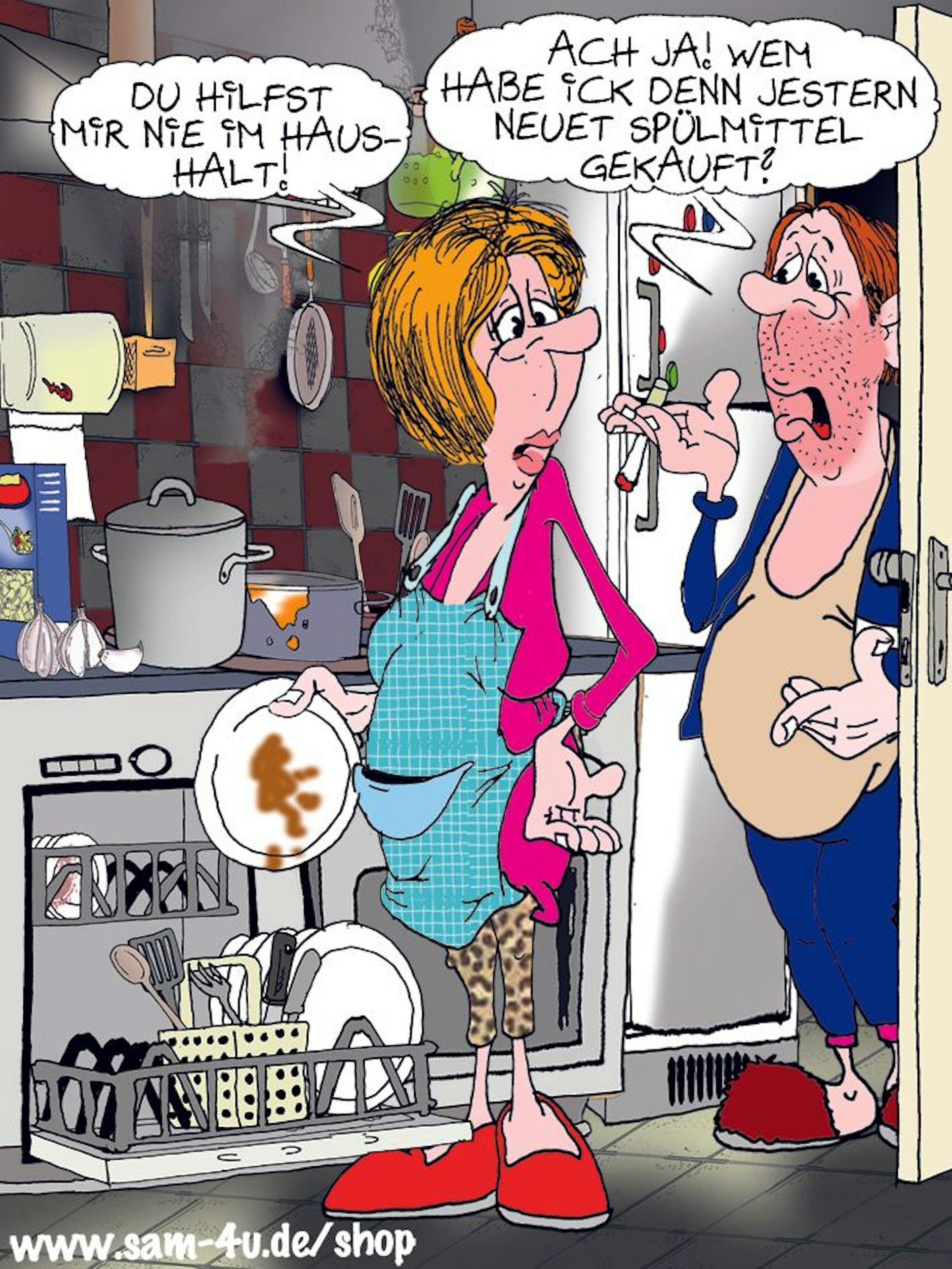 Der Cartoon des Tages kommt auch heute von unserem Zeichner Sam Paff aus Berlin.