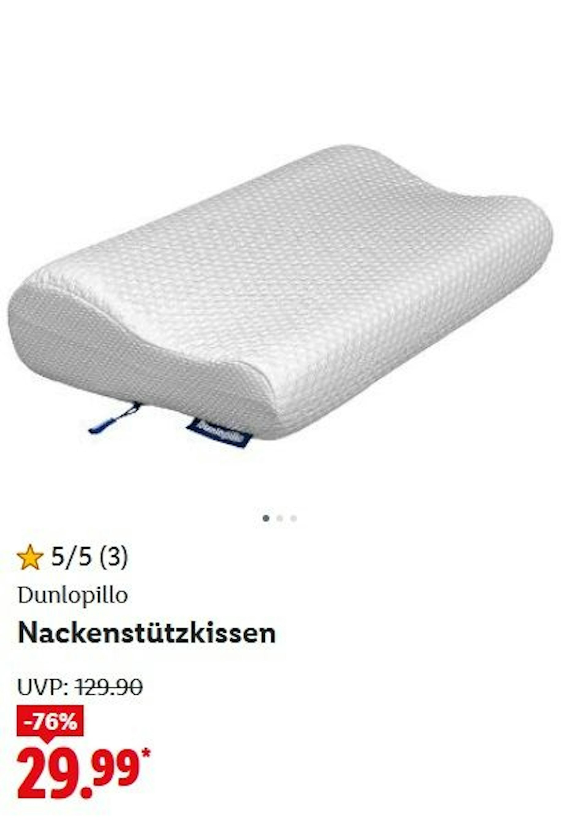 Dunlopillo Nackenstützkissen