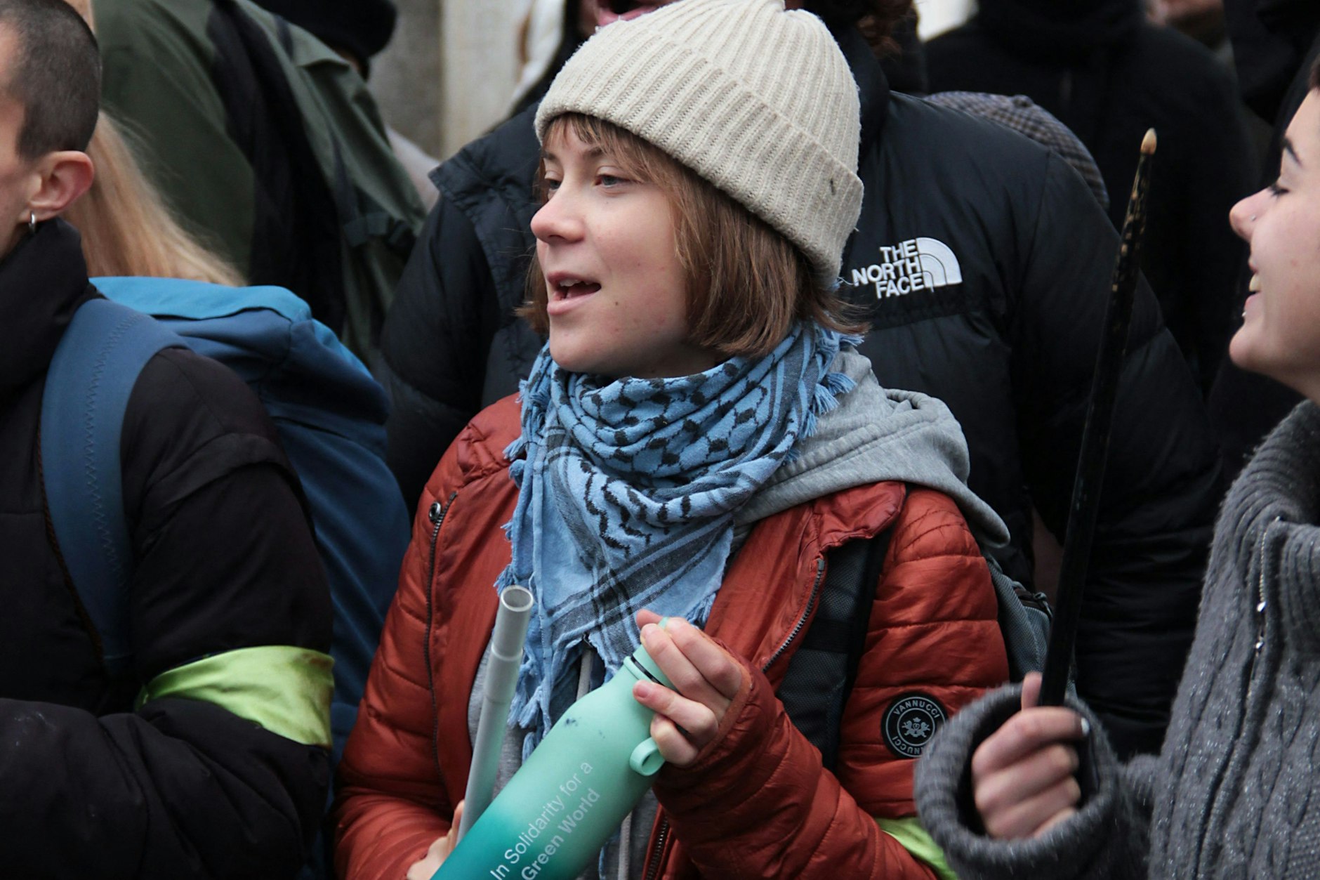 Greta Thunberg bei einer Protestaktion in Venedig am Samstag