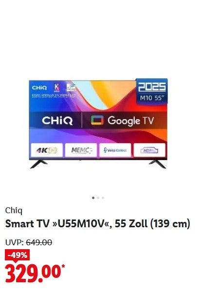 Chiq Smart TV »U55M10V«, 55 Zoll (139 cm)
