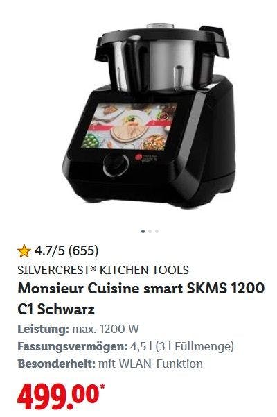 SILVERCREST® Monsieur Cuisine smart SKMS 1200 C1 schwarz