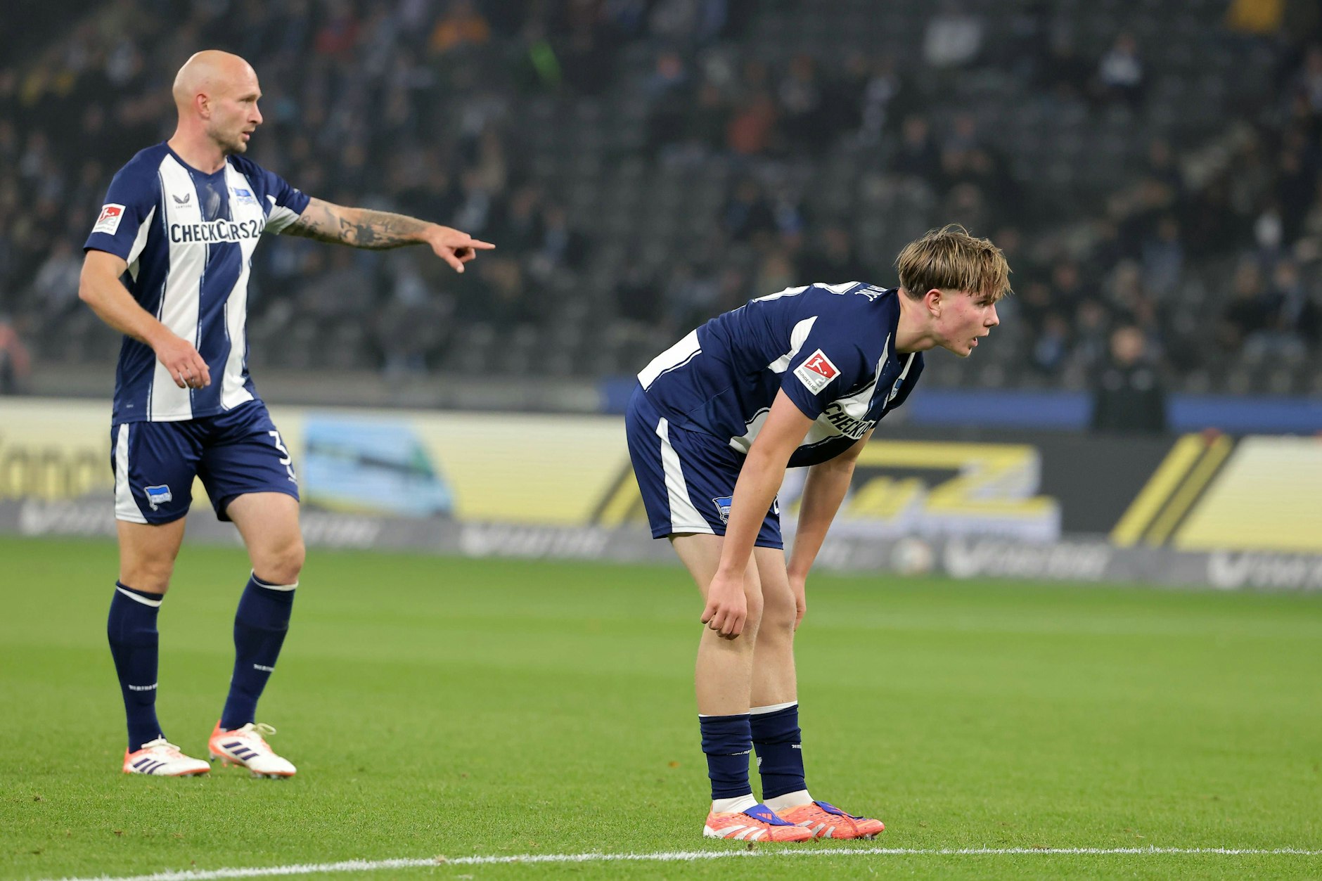 Toni Leistner und Kennet Eichhorn (r.) trumpfen diesen Saison für Hertha BSC auf. Die beiden trennen satte 19 Jahre Altersunterschied. 