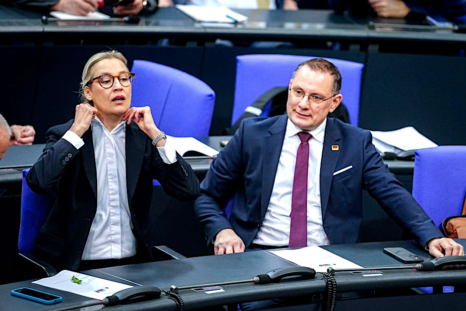 Doppelsitzer der AfD: Alice Weidel und Tino Chrupalla