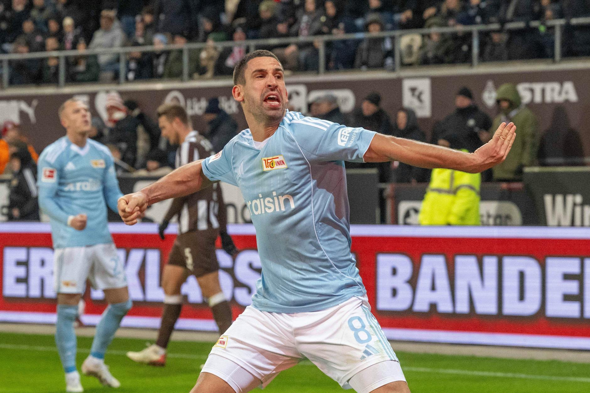 Rani Khedira stellte beim Sieg gegen den FC St. Pauli einen neuen Rekord auf. Noch nie hatte der Mittelfeldspieler des 1. FC Union so früh in einer Saison zwei Tore geschossen.