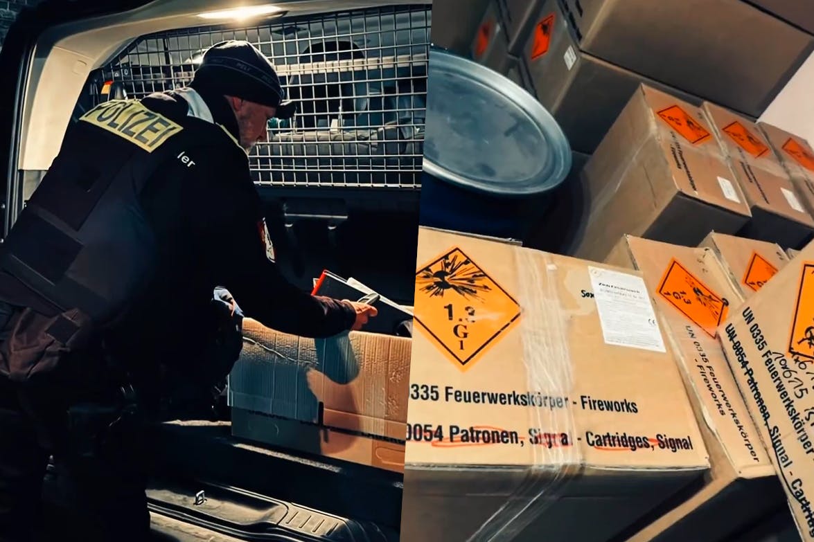 Bei einer Razzia entdeckte die Polizei 800 Kilo illegales Feuerwerk und 350 Gramm Zutaten für Böller Marke Eigenbau. ein riesiger Schlag gegen die Böller-Mafia!