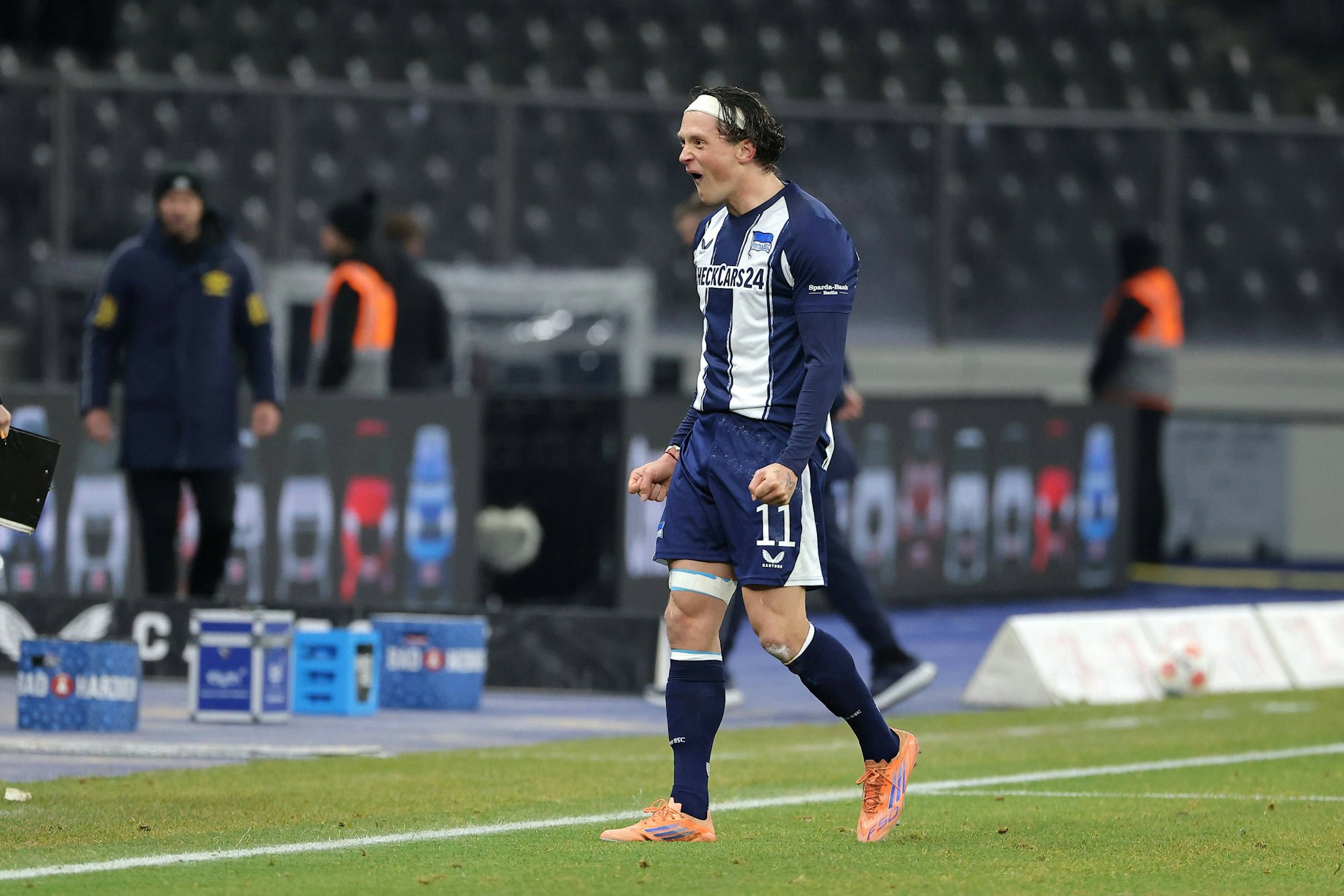 Fabian Reese will auch Sonnabend wieder mit Hertha BSC jubeln, wenn es gegen seinen Ex-Klub Holstein Kiel geht.