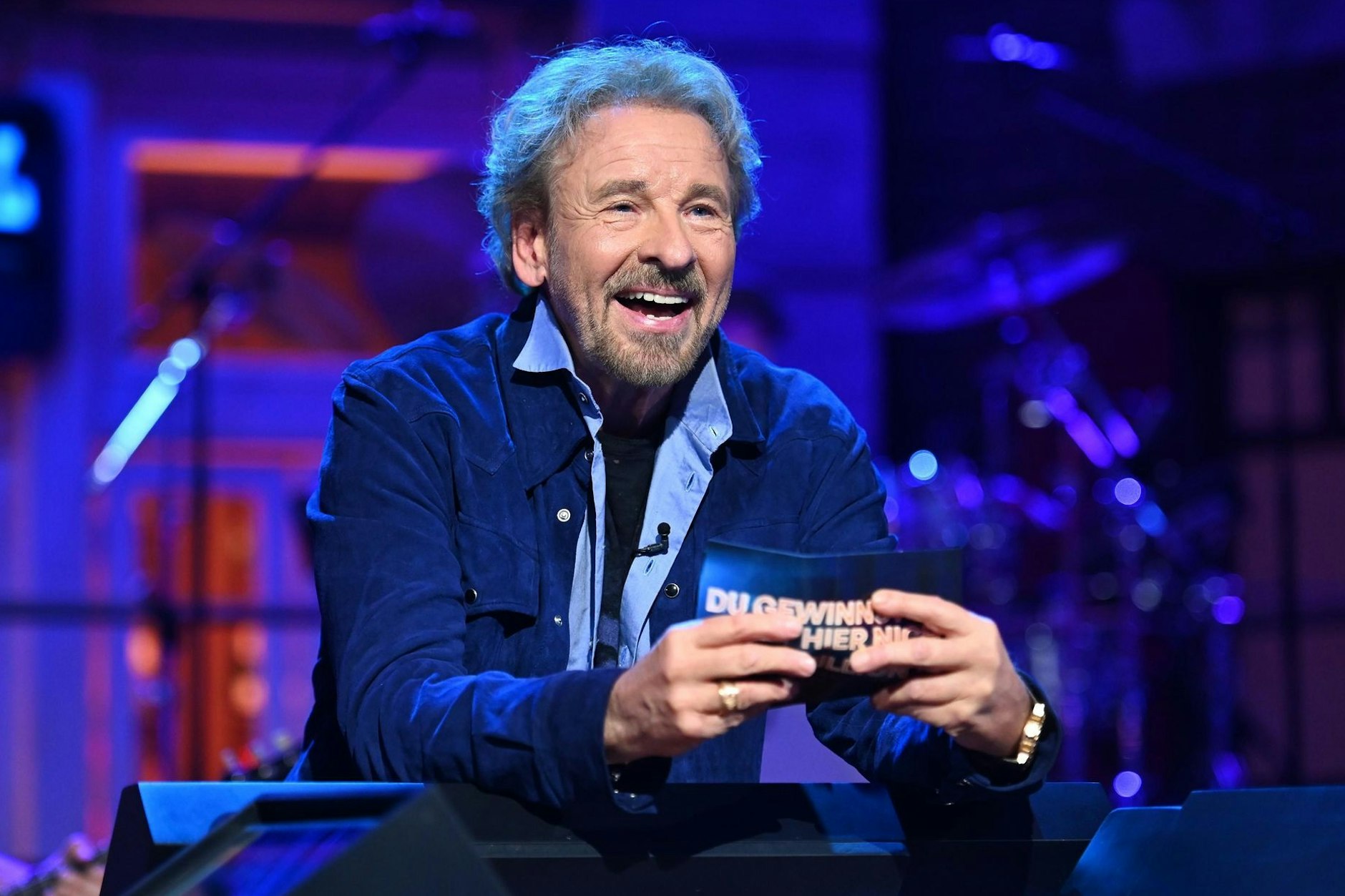 Thomas Gottschalk zu Gast in der RTL-Show „Du gewinnst hier nicht die Million bei Stefan Raab“. Die große Karriere machte Gottschalk mit „Wetten, dass..?“