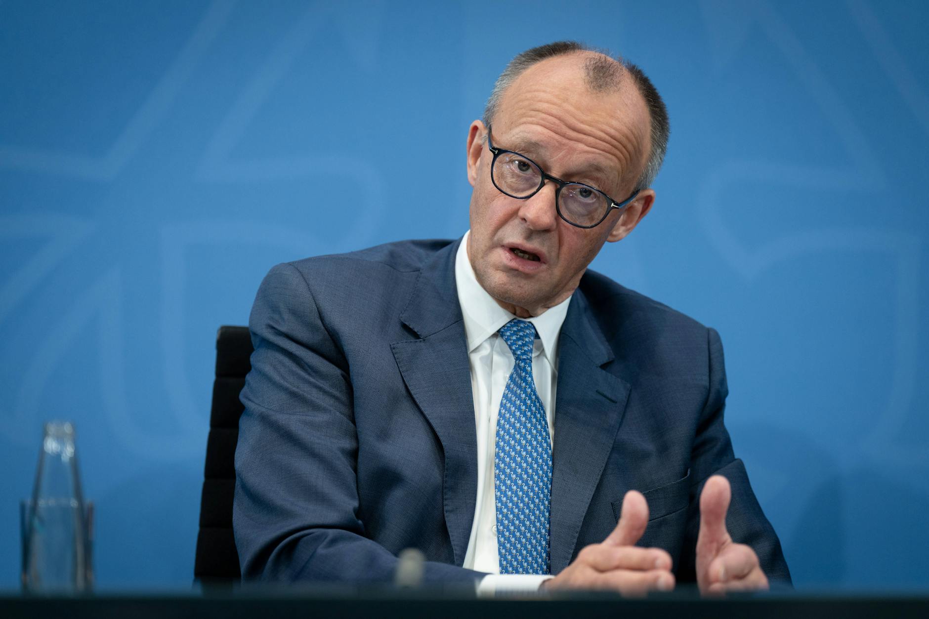 Pressestatement nach Koalitionsausschuss, Bundeskanzleramt Berlin, Pressestatement nach Koalitionsausschuss, Parteivorsitzender, Bundeskanzler, Friedrich Merz, CDU, Bundeskanzleramt Berlin Berlin GER *** Press statement after coalition committee, Federal Chancellery Berlin, Press statement after coalition committee, Party Chairman, Federal Chancellor, Friedrich Merz, CDU, Federal Chancellery Berlin Berlin GER