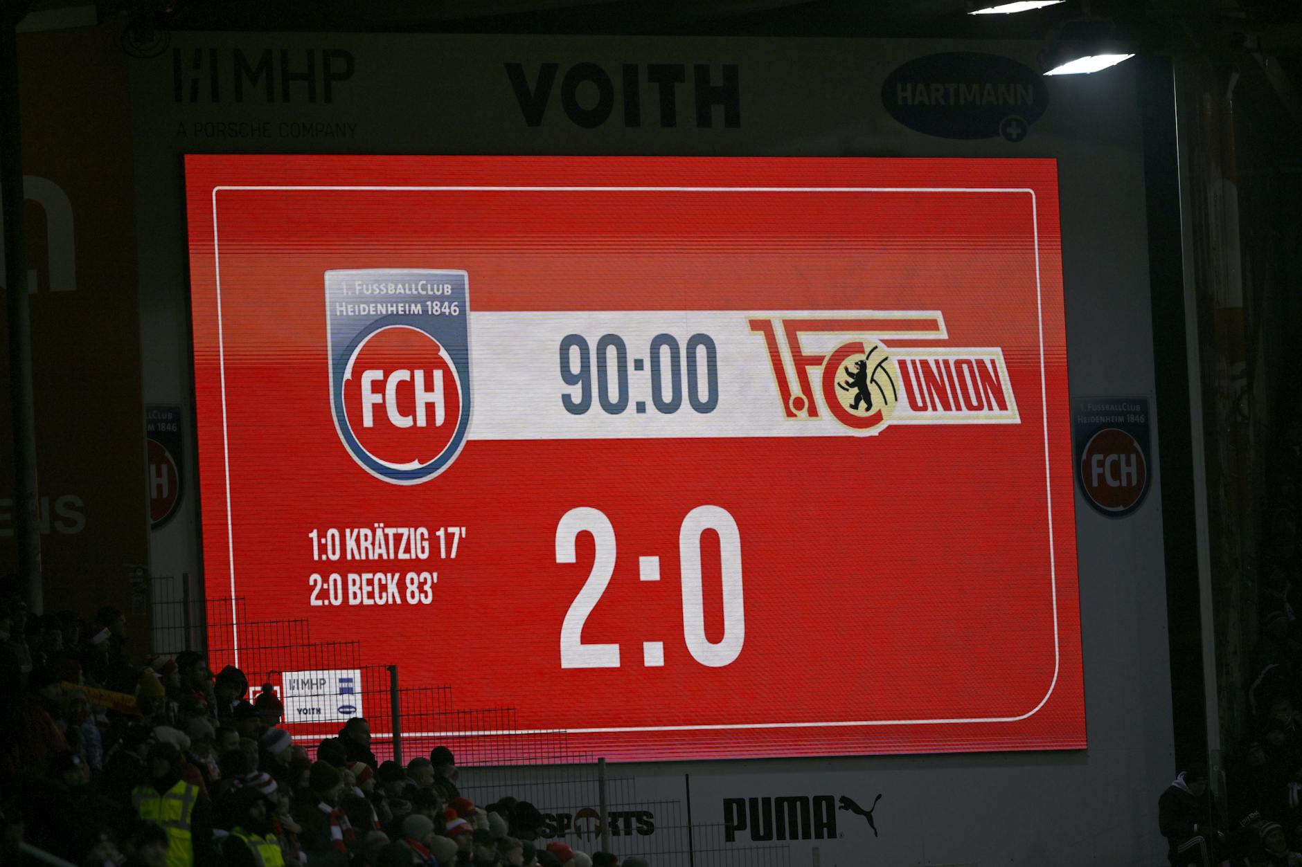 Am 11. Januar 2025 verlor Steffen Baumgart sein erstes Spiel als Union-Trainer beim FC Heidenheim mit 0:2.