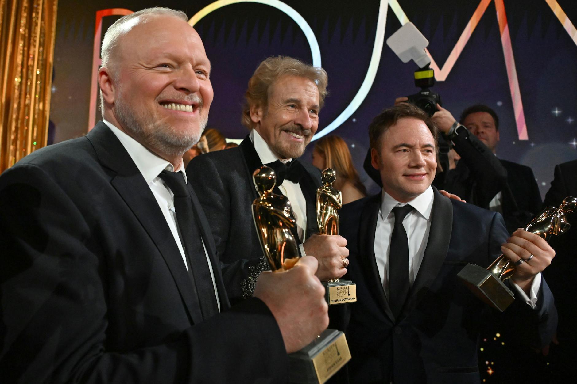 Neben Thomas Gottschalk gehörten auch Stefan Raab und Michael „Bully“ Herbig zu den Preisträgern bei der diesjährigen Verleihung der Romy.